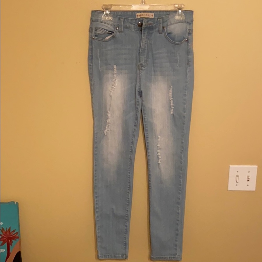 Light Wash Distressed Jeans